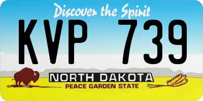 ND license plate KVP739