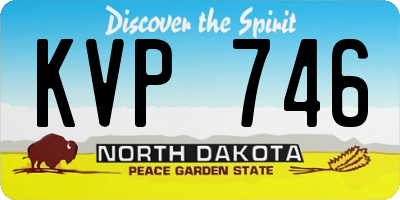 ND license plate KVP746