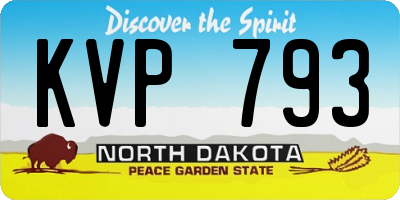 ND license plate KVP793