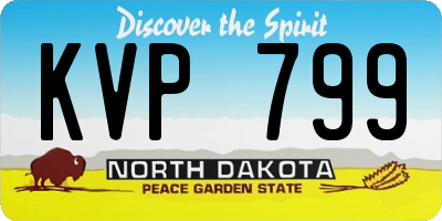 ND license plate KVP799