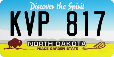 ND license plate KVP817