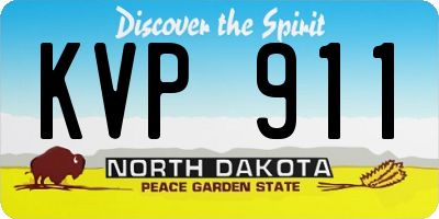 ND license plate KVP911
