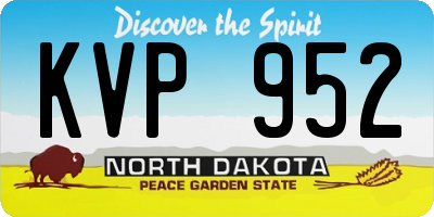 ND license plate KVP952