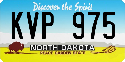 ND license plate KVP975