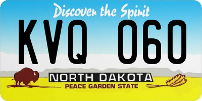 ND license plate KVQ060