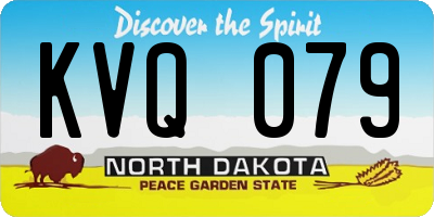 ND license plate KVQ079