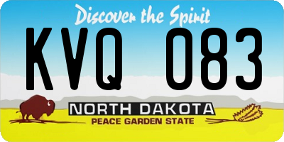 ND license plate KVQ083