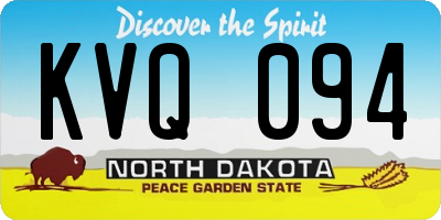 ND license plate KVQ094