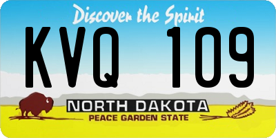 ND license plate KVQ109