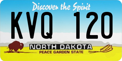 ND license plate KVQ120