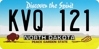 ND license plate KVQ121