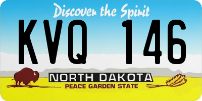 ND license plate KVQ146