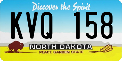 ND license plate KVQ158