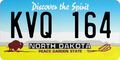 ND license plate KVQ164
