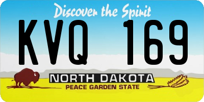 ND license plate KVQ169