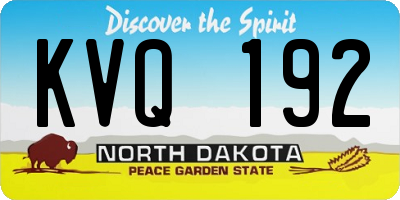 ND license plate KVQ192