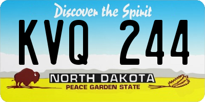 ND license plate KVQ244