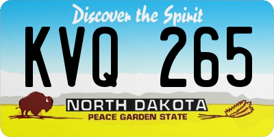 ND license plate KVQ265