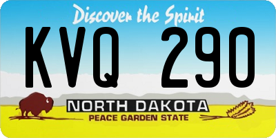 ND license plate KVQ290