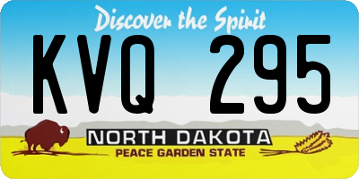 ND license plate KVQ295