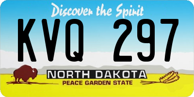 ND license plate KVQ297