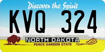 ND license plate KVQ324