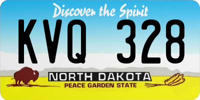 ND license plate KVQ328