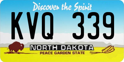 ND license plate KVQ339