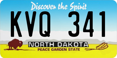 ND license plate KVQ341