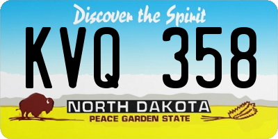 ND license plate KVQ358