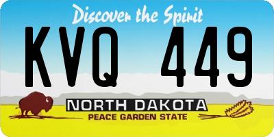 ND license plate KVQ449