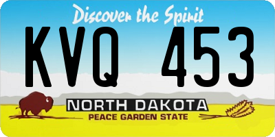 ND license plate KVQ453