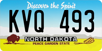 ND license plate KVQ493