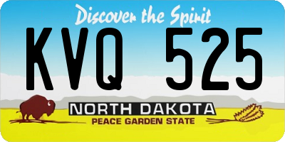 ND license plate KVQ525