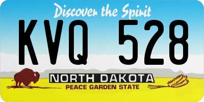 ND license plate KVQ528
