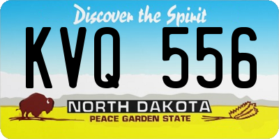 ND license plate KVQ556