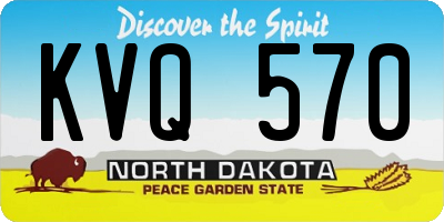 ND license plate KVQ570