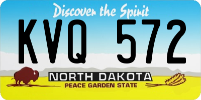 ND license plate KVQ572