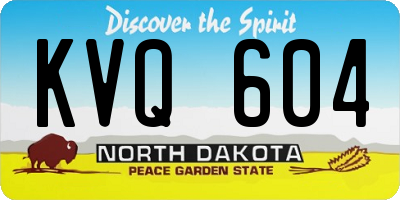 ND license plate KVQ604