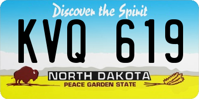 ND license plate KVQ619