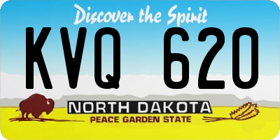 ND license plate KVQ620