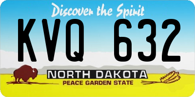 ND license plate KVQ632