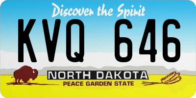 ND license plate KVQ646