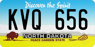 ND license plate KVQ656