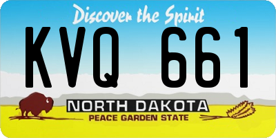ND license plate KVQ661