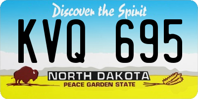 ND license plate KVQ695
