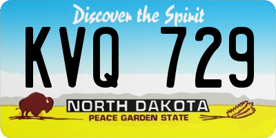 ND license plate KVQ729