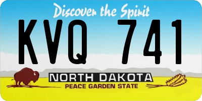 ND license plate KVQ741