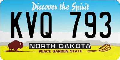 ND license plate KVQ793