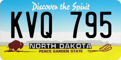 ND license plate KVQ795